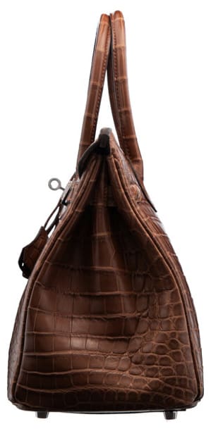 Hermès Matte Marron d'Inde Niloticus Crocodile Birkin Bag with - Main Image