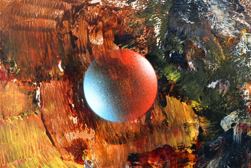 Abstract Modern Painting Famous Mexican Expressionists, Leonardo M. Nierman Acrylic on Board or Masonite - Image 4