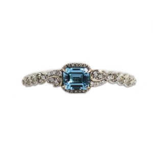 Antique Blue Topaz and Diamond Bracelet