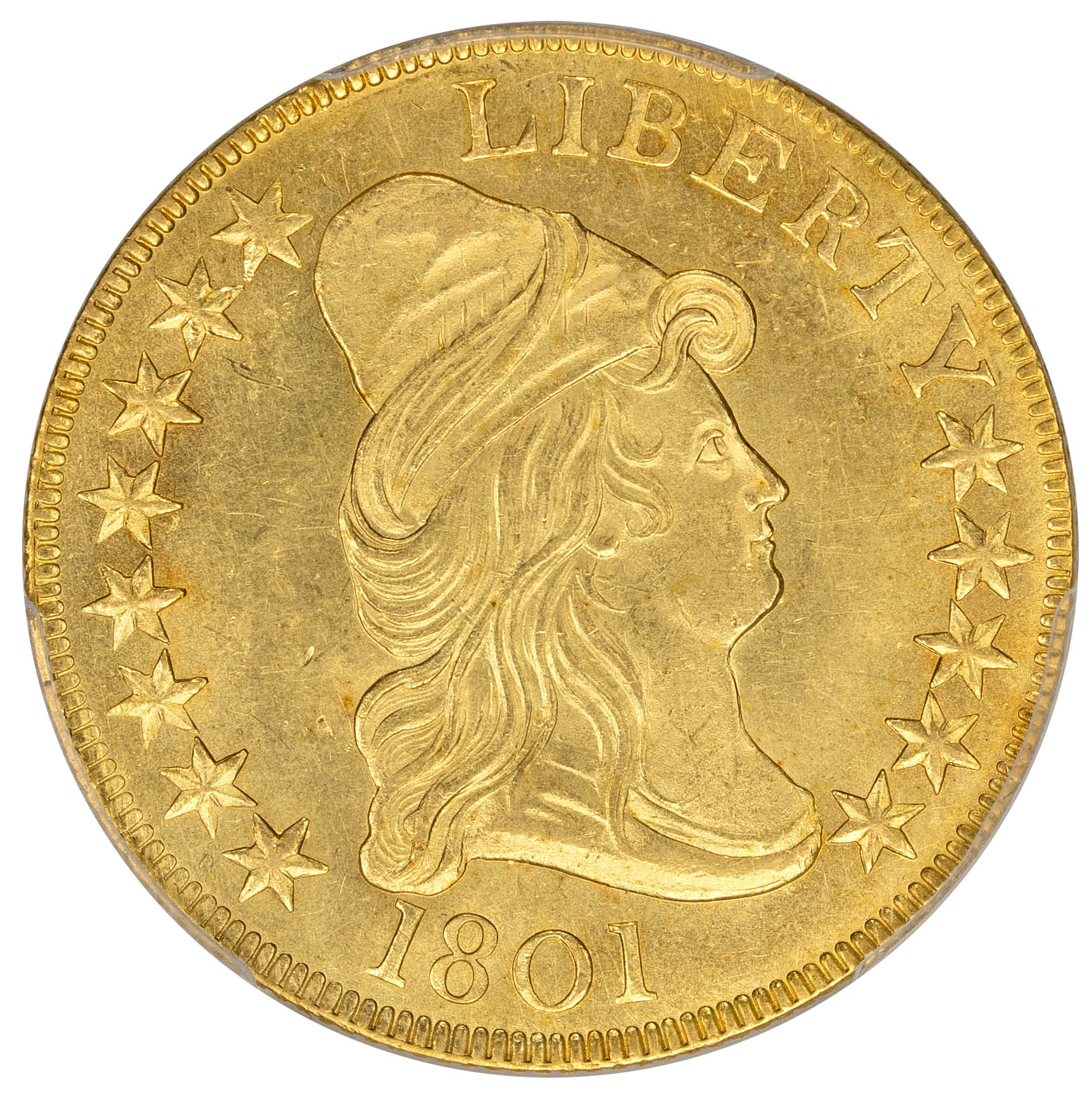 1801 $10 Draped Bust, Eagle PCGS MS64 US Coin - Tangible Investments