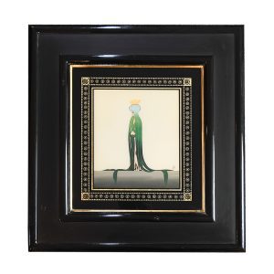 Opera Gouache by Erte, Framed Paper 24k Gold Leaf Borders Framed