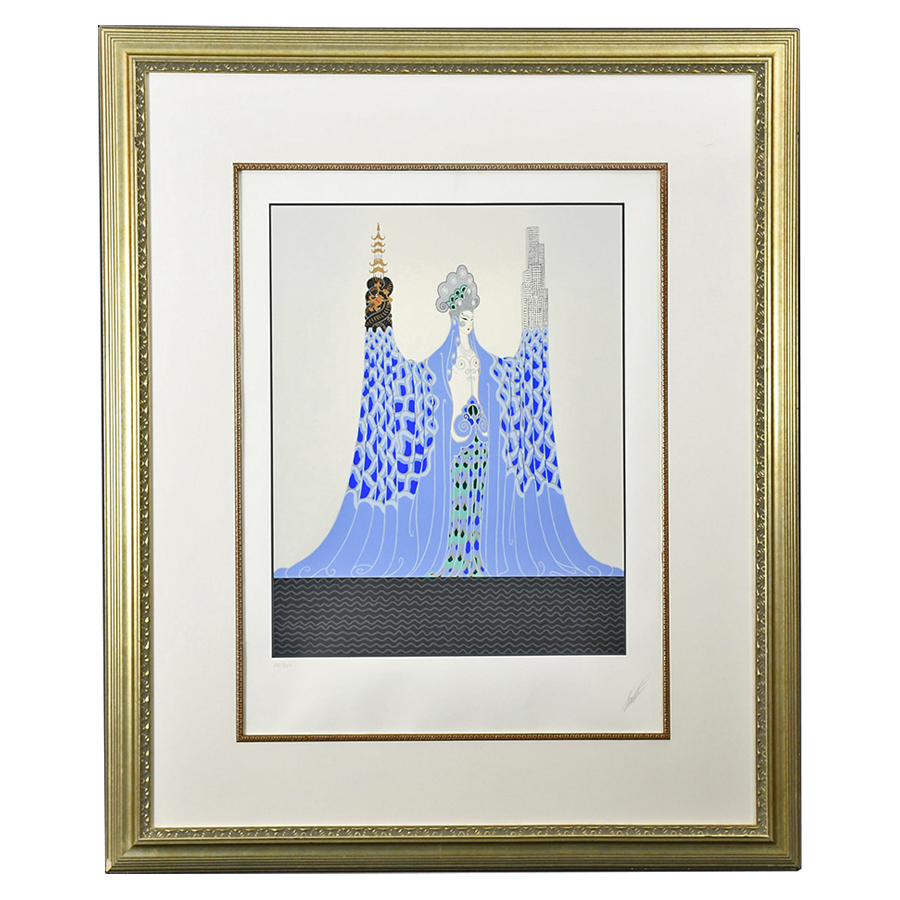Erte 【Sunrise 】1992  lithograph60限定 Art Deco Serigraph entitled 