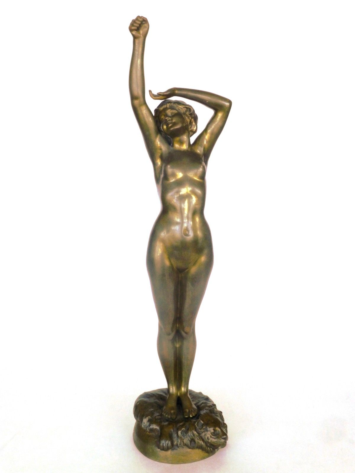 Bronze Sculpture Nude Woman Stretching Femme nue s etirant by A. Calendi - Image 4