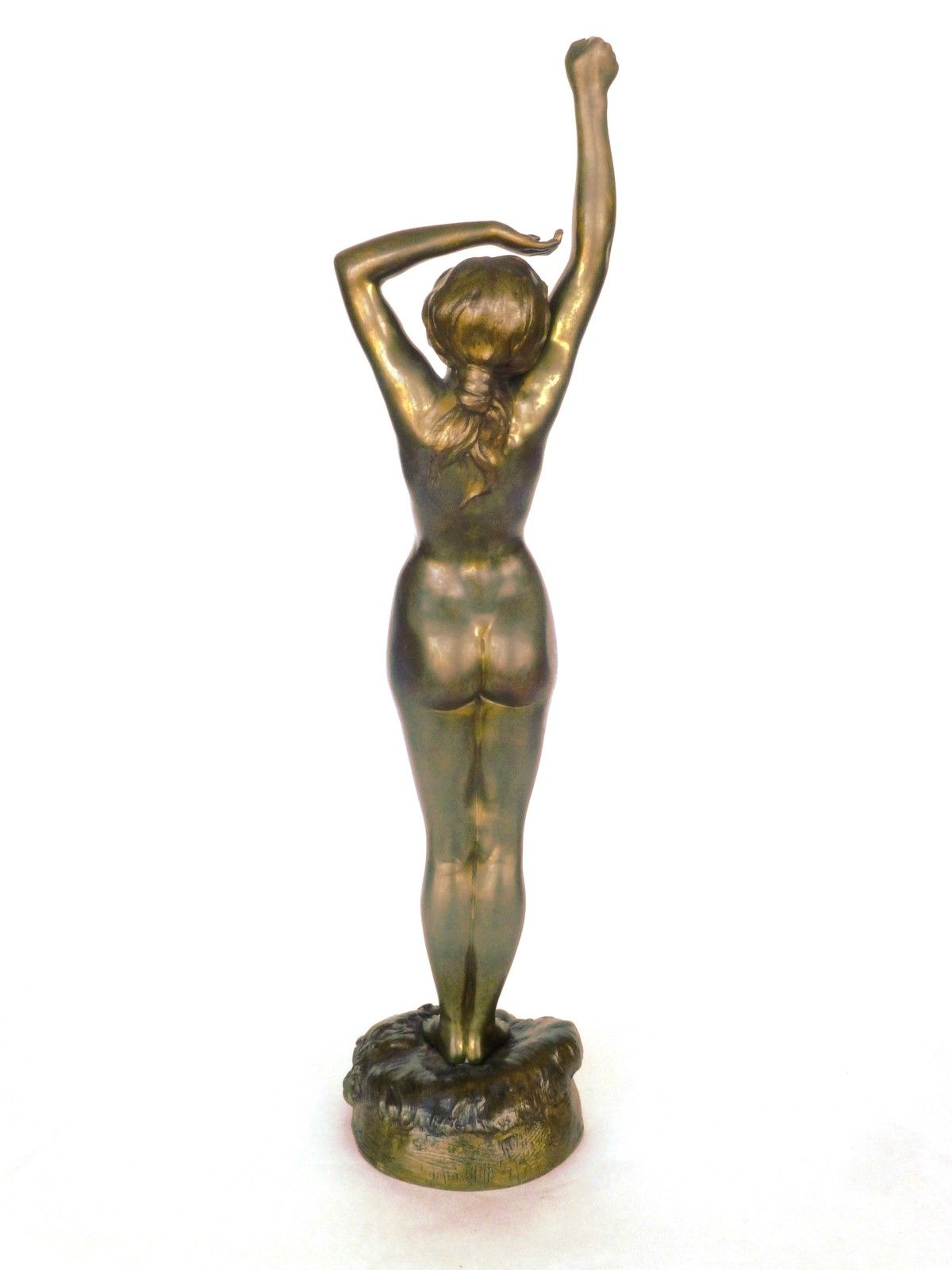 Bronze Sculpture Nude Woman Stretching Femme nue s etirant by A. Calendi - Image 2