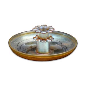 L.C. Tiffany Favrile Iridescent Gold Flower and Vine Bowl