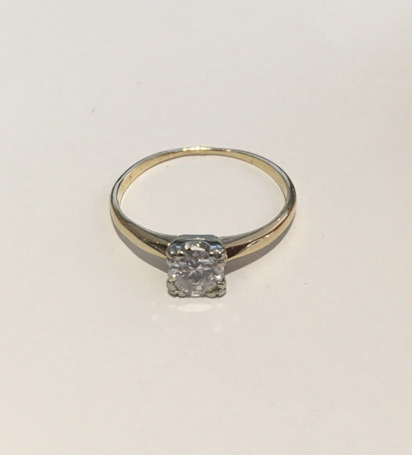 14K Yellow Gold Diamond Solitaire Ring 0.42ct - Image 7