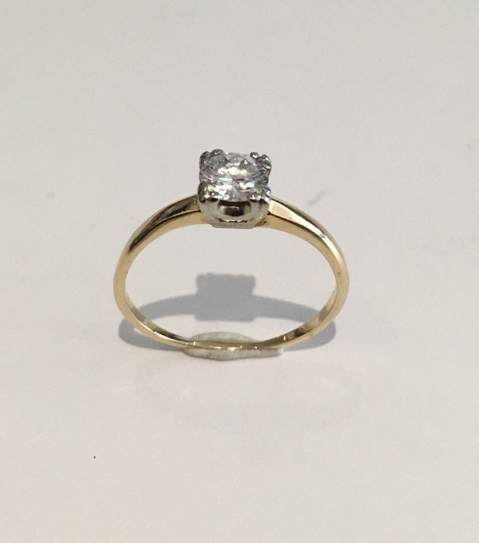 14K Yellow Gold Diamond Solitaire Ring 0.42ct - Image 6