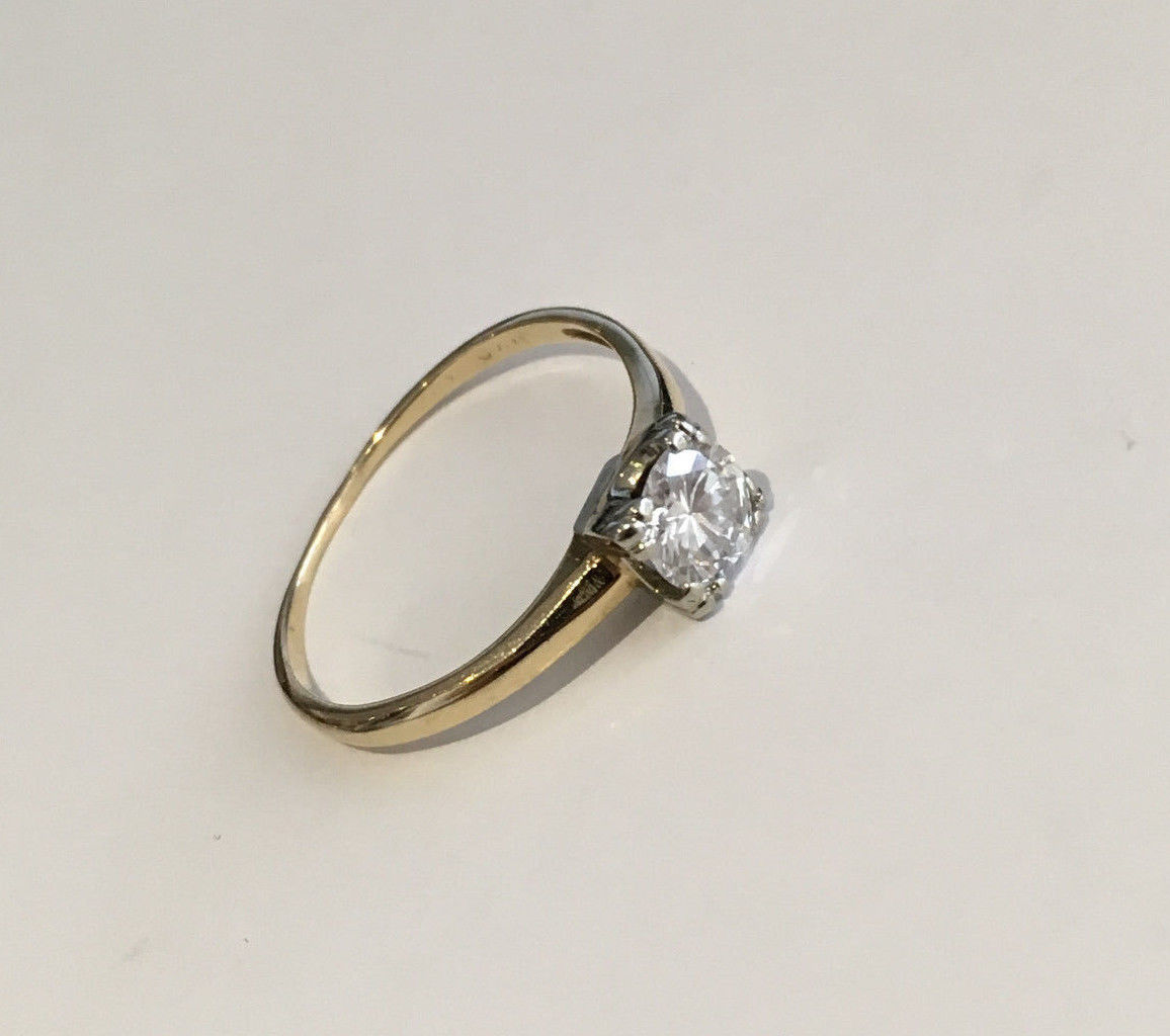 14K Yellow Gold Diamond Solitaire Ring 0.42ct - Image 5