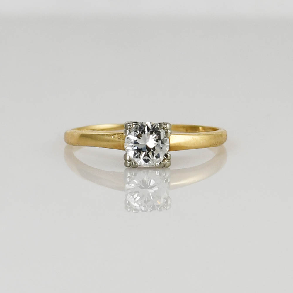 14K Yellow Gold Diamond Solitaire Ring 0.42ct - Image 3