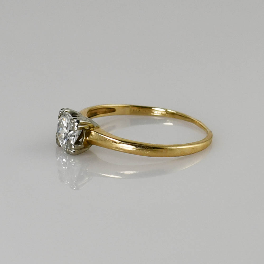 14K Yellow Gold Diamond Solitaire Ring 0.42ct - Image 2