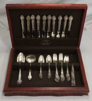 English Gadroon by Gorham Sterling Silver Flatware Set - 49pc