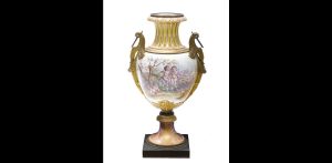 Large Sevres Style Gilt Bronze Mounted Earthenware Vase Late 19th Century Maglin