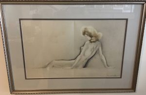 Louis Icart- Sitting Nude