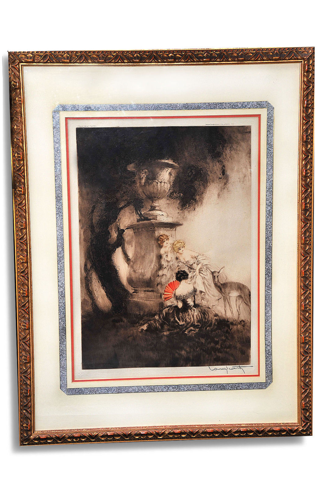 ルイ・イカール　エッチング 【four Dears】1929年　直筆サインあり Four Dears by Louis Icart; Signed - Tangible Investments