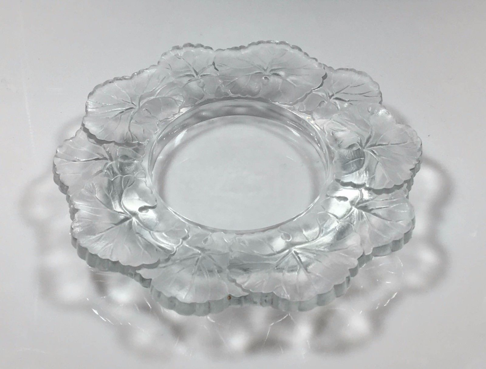 Lalique France Crystal Ashtray in Honfleur - Tangible