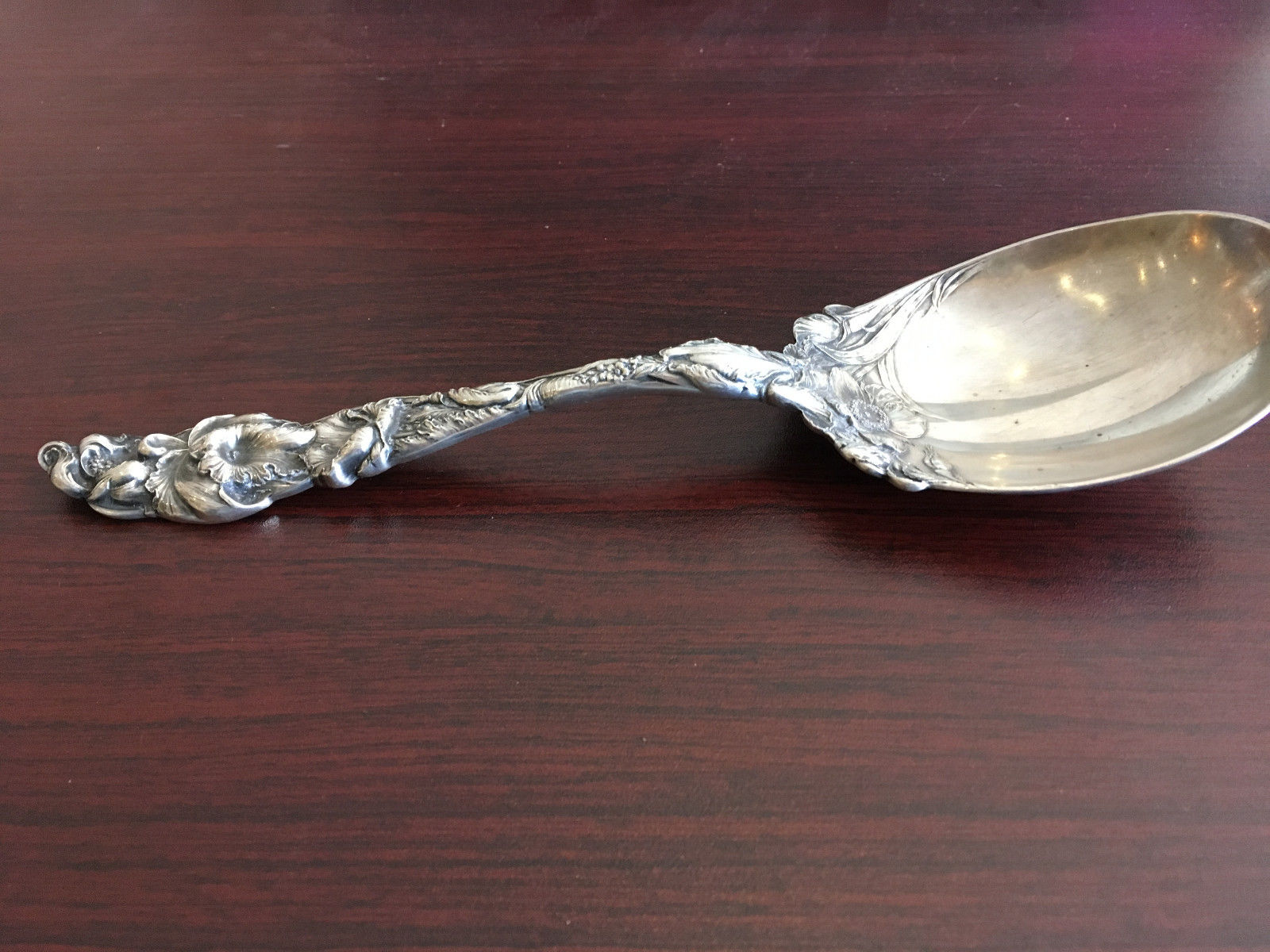 1901 Reed and Barton Sterling Silver Salad Serving Spoon Los Six