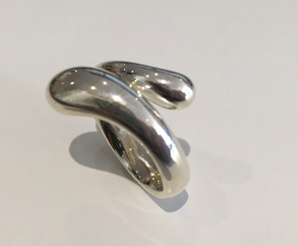 Tiffany & Co. Elsa Peretti Design Sterling Silver Ring- Size 6.5 - Image 10
