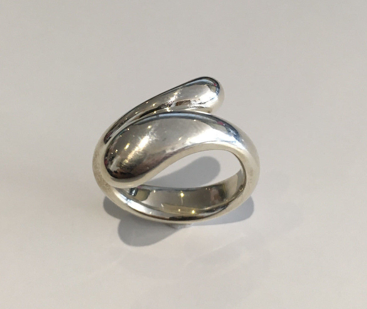 Tiffany & Co. Elsa Peretti Design Sterling Silver Ring- Size 6.5 - Image 9