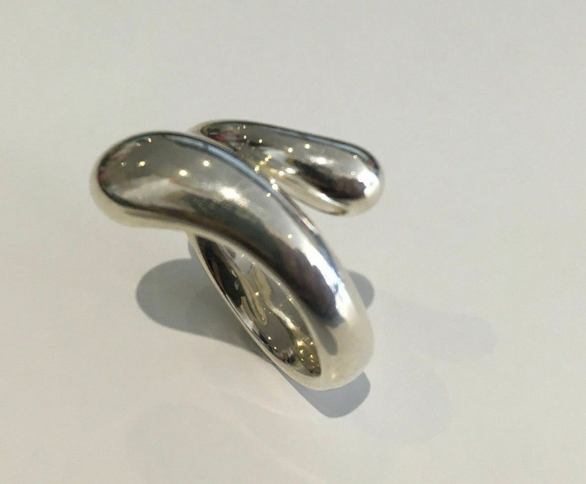 Tiffany & Co. Elsa Peretti Design Sterling Silver Ring- Size 6.5 - Image 4