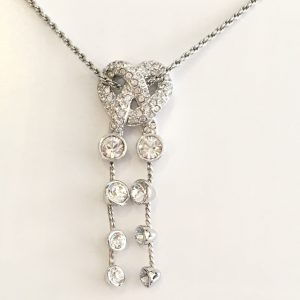 Swarovski Necklace Costume Crystal Vintage w/ BOX  COA - Length 17"