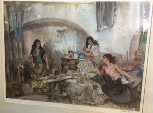 C. 1880 A Question of Color Holiday by William Russell Flint Scottish Print