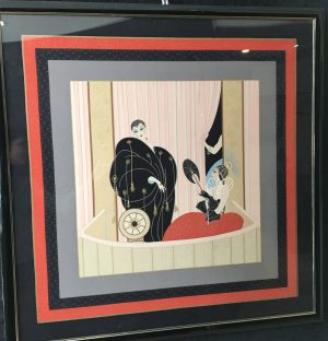 Erte "Loge de Theatre" Serigraph Hand Signed and Numbered Vintage Art Deco ErtÃƒÂ©