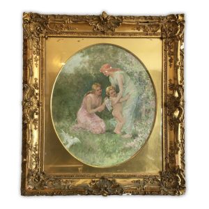 Frederick S. Church "The Captive" Oil Painting Gilt Wood Frame ANTIQUE
