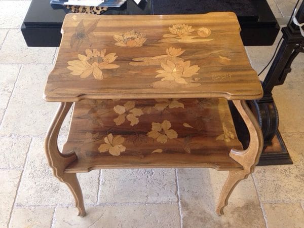 Antique Art Nouveau Inlaid Table Signed Paul Guth Circa 1920 - Image 5