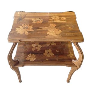 Antique Art Nouveau Inlaid Table Signed Paul Guth Circa 1920