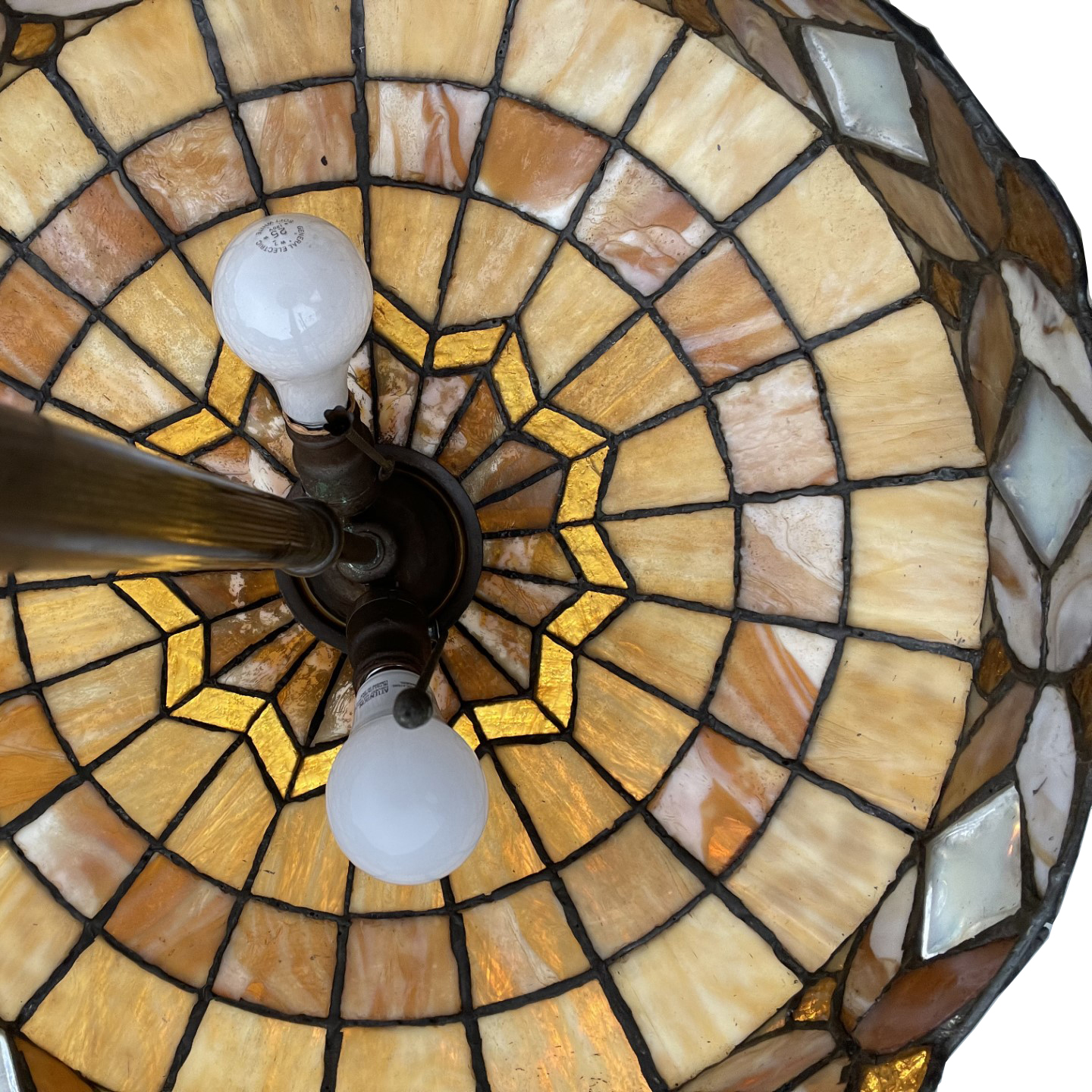 Antique Unique Art Nouveau Leaded Lamp - Tangible Investments