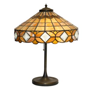 Explore the timeless Antique Unique Art Nouveau Leaded Lamp, available at Tangible Investments Inc. This exquisite, handcrafted piece embodies early 20th-century elegance.