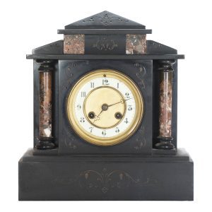 Victorian Marble + Onyx Clock Circa 1880-1920