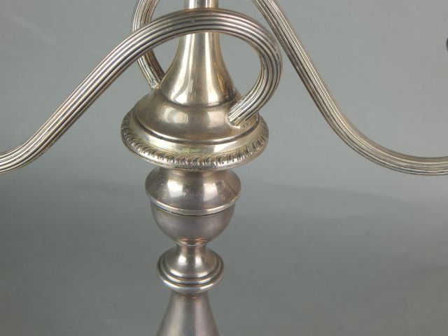 Antique Sterling Silver Candelabra Three Piece STAMPED - Image 2