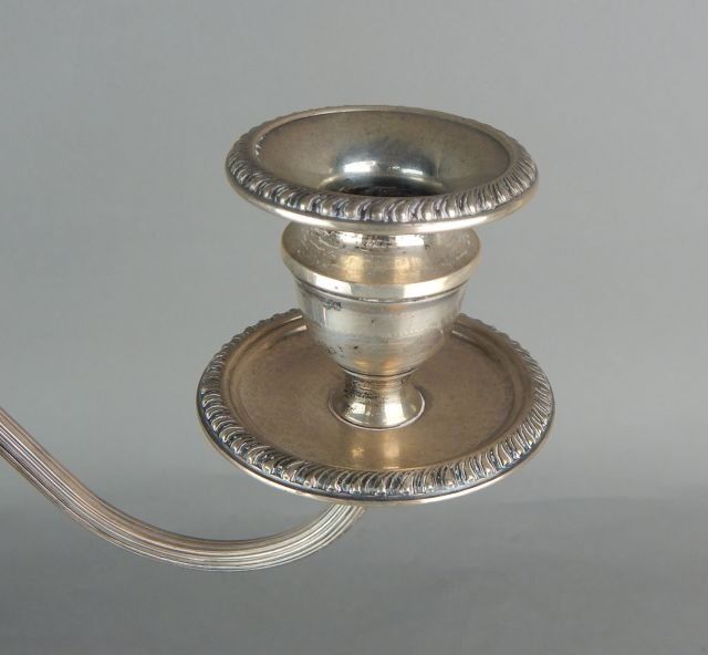 Antique Sterling Silver Candelabra Three Piece STAMPED - Image 3