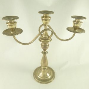 Antique Sterling Silver Candelabra Three Piece STAMPED
