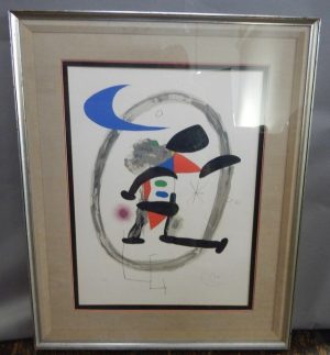 Joan Miro "La Lune Bleu" The Blue Moon Large Print
