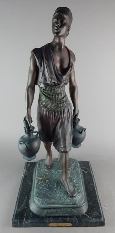 Fine Modern Bronze of "Porter of Tunis" After Jean Didier Debut COPY Late 20th - Image 7