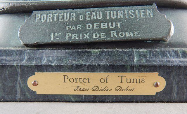 Fine Modern Bronze of "Porter of Tunis" After Jean Didier Debut COPY Late 20th - Image 3