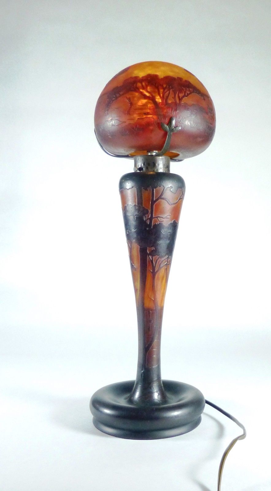 置物 DAUM NANCY Daum Nancy French Art Nouveau Fleurs et Abeilles Orchid Vase Rare