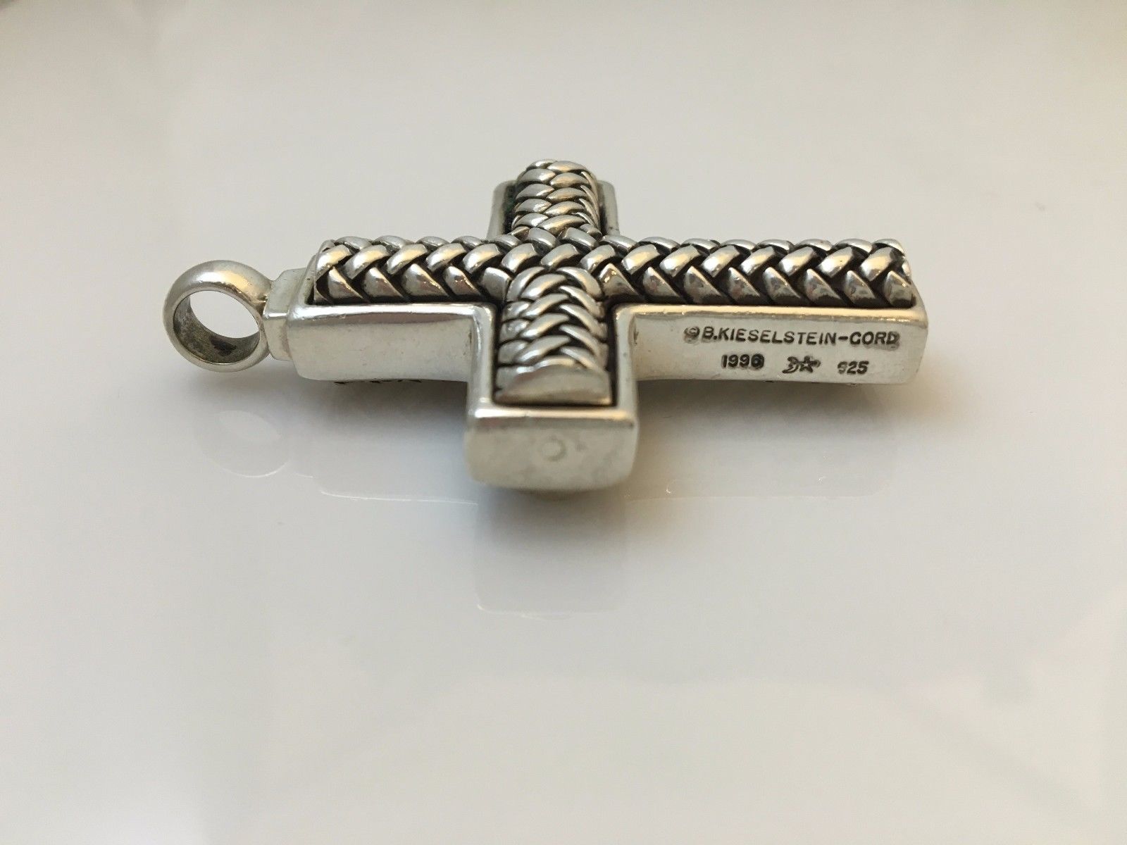 Designer Barry Kieselstein-Cord Sterling Silver Cross Pendant - Image 3