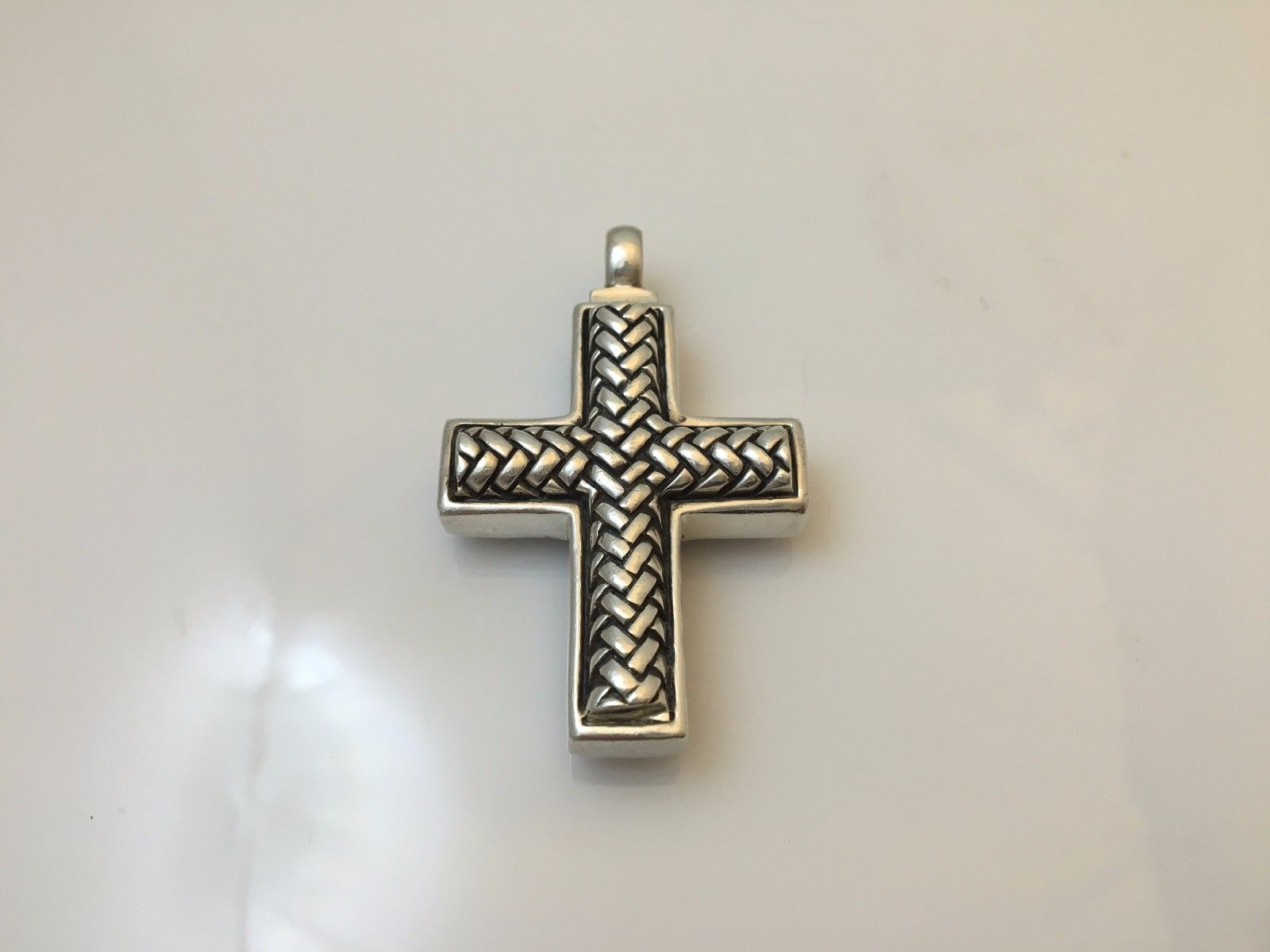 Designer Barry Kieselstein-Cord Sterling Silver Cross Pendant - Image 2