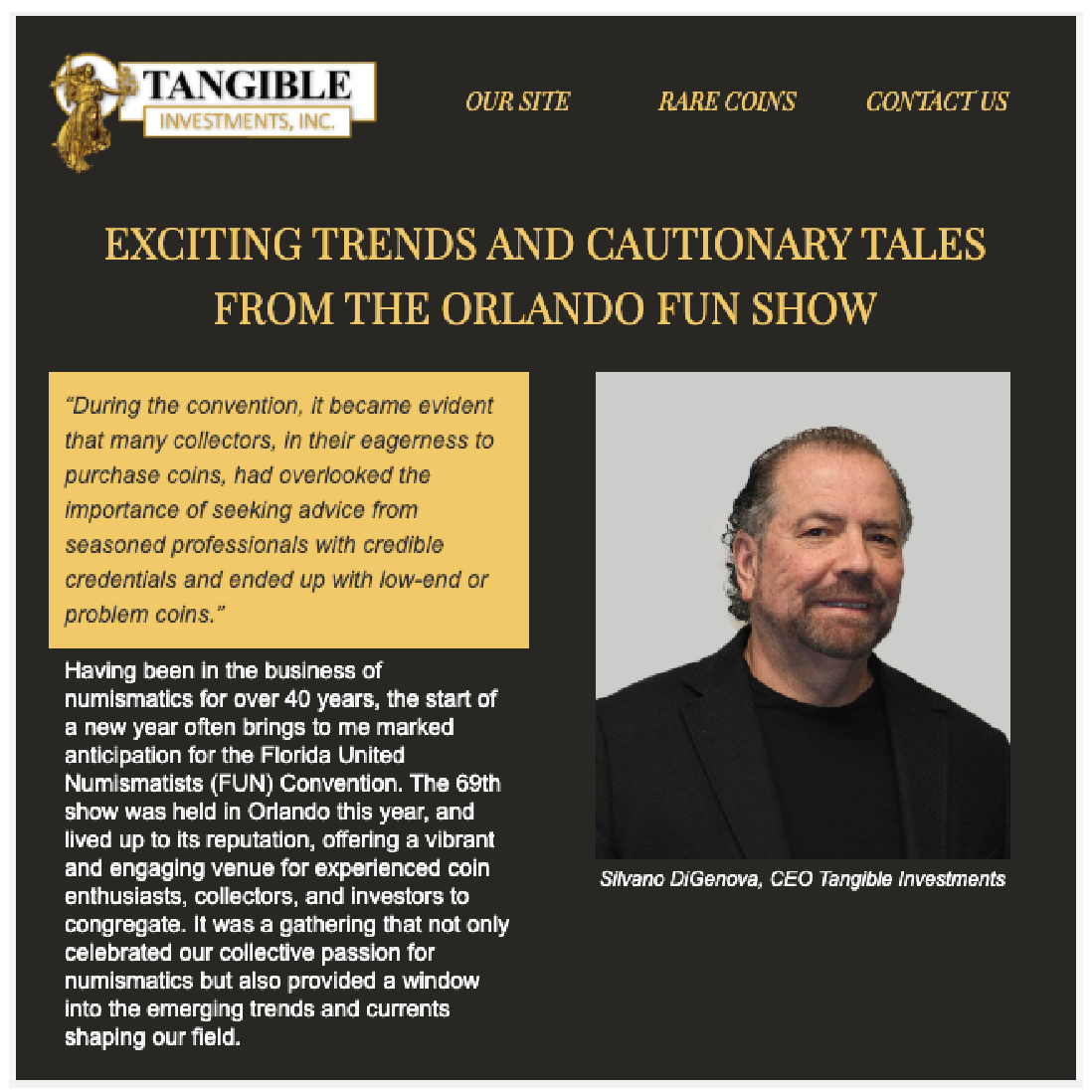 Tangible Investments Insider's Advantage