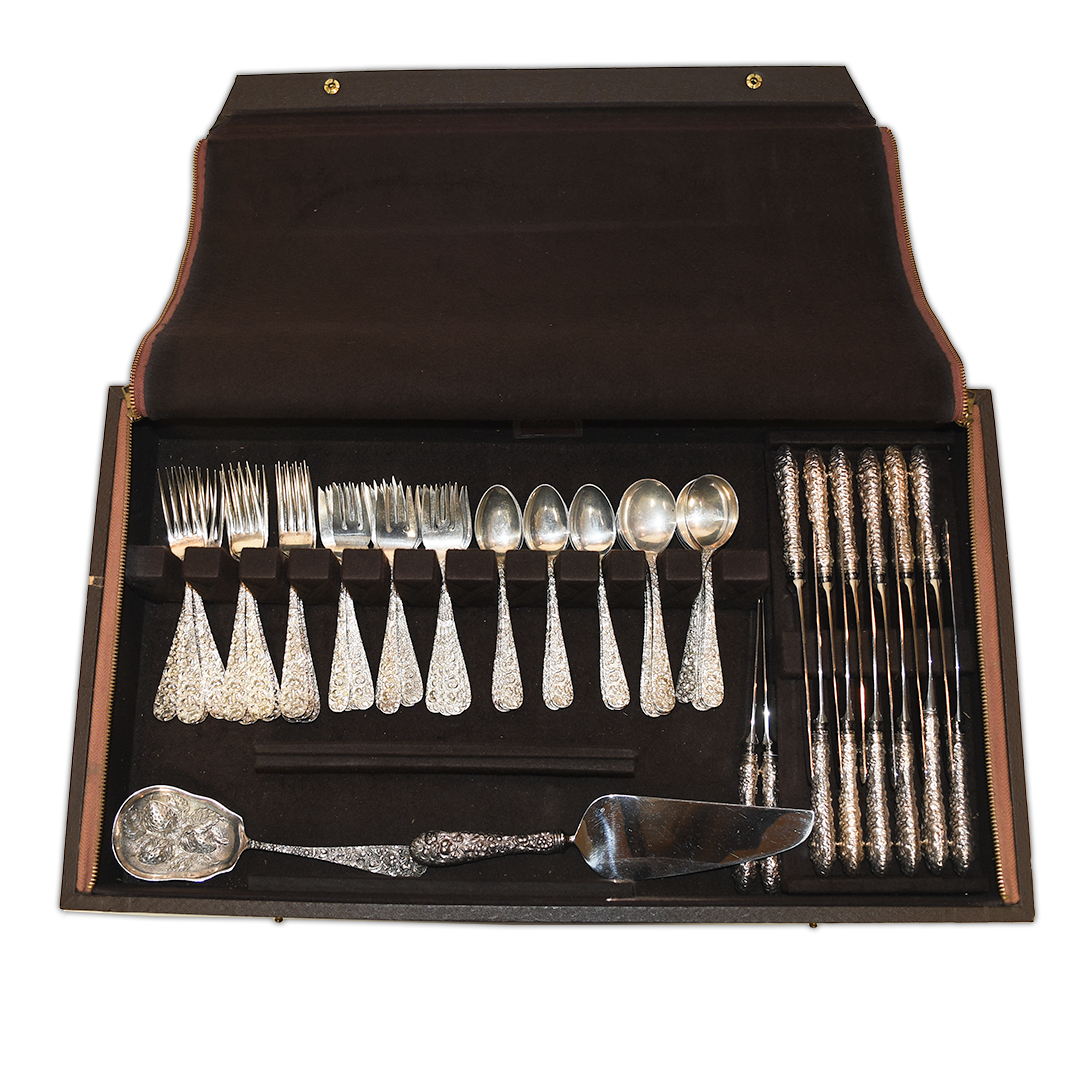 Rose by Stieff | Sterling Flatware Set (61 Piece Set) - Image 2