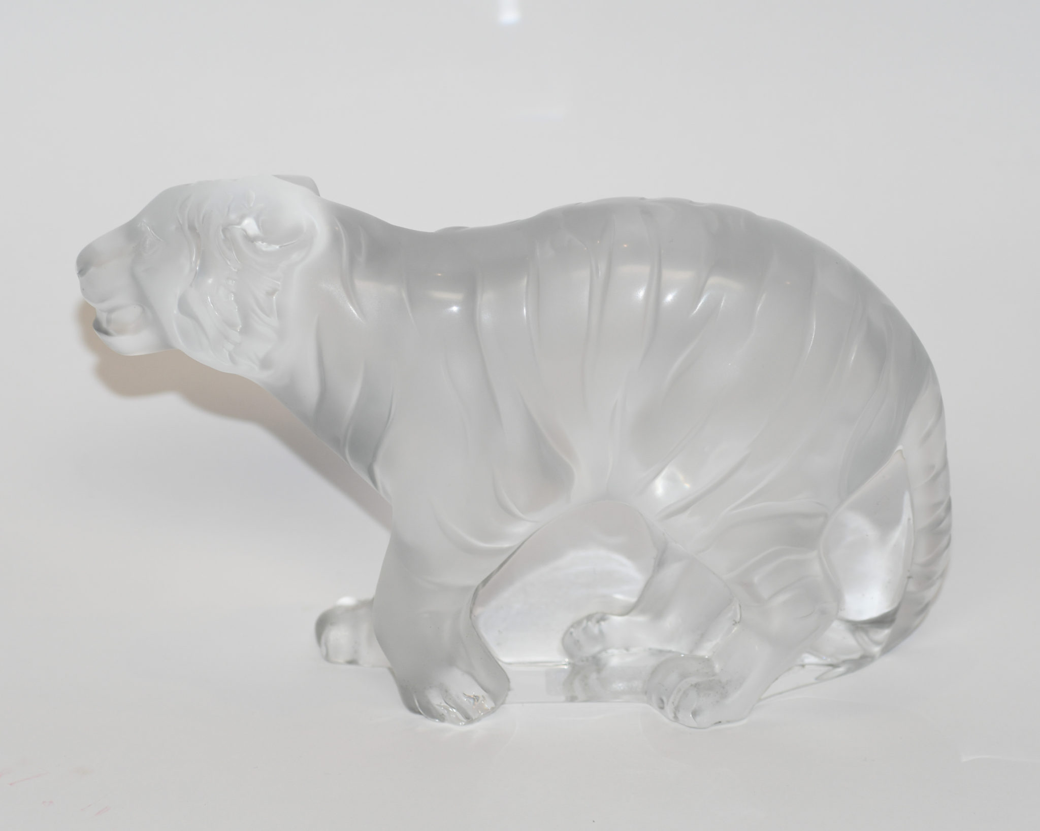 Tigre By Lalique, Frosted Bengal Tiger, Signed Lalique France - Image 8