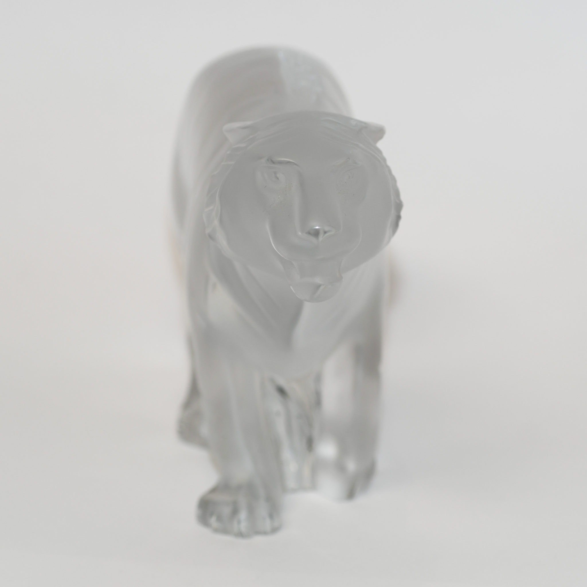 Tigre By Lalique, Frosted Bengal Tiger, Signed Lalique France