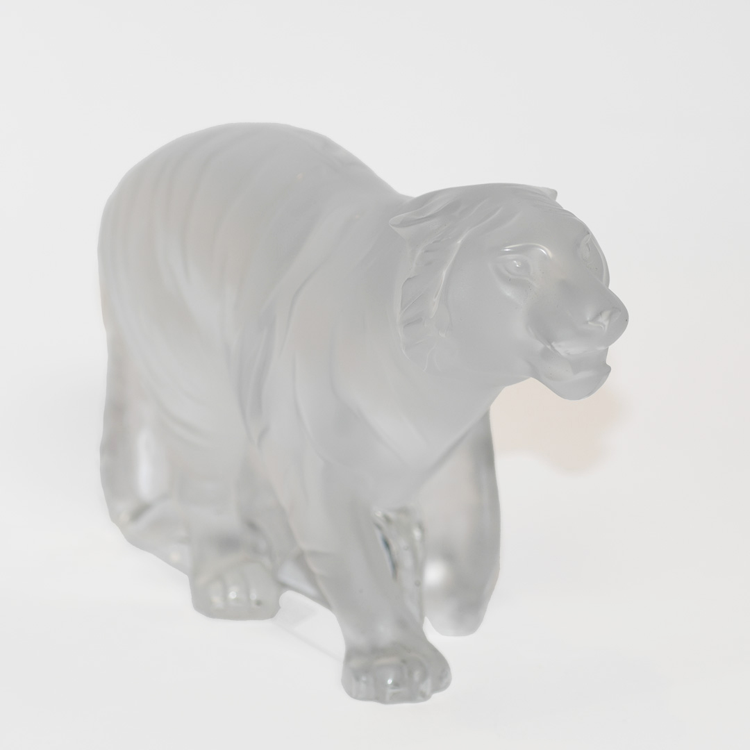 Tigre By Lalique, Frosted Bengal Tiger, Signed Lalique France - Image 2