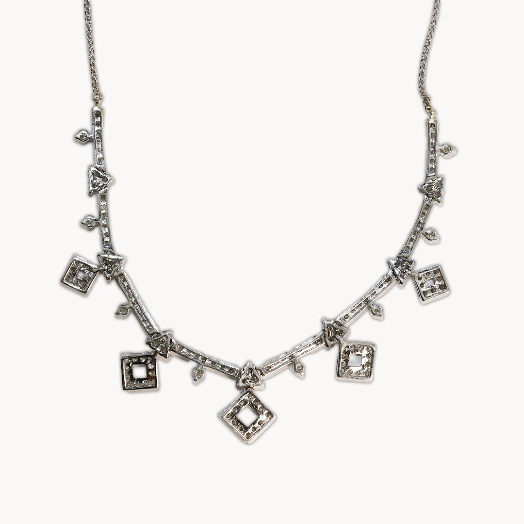 18K White Gold Diamond Necklace 1.25ct - Image 3