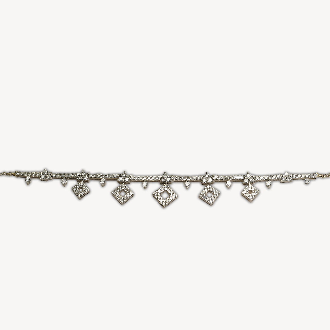 18K White Gold Diamond Necklace 1.25ct - Image 4
