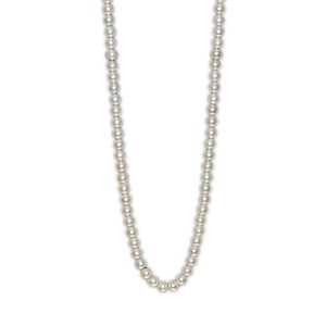 14K Yellow Gold White Salt Water Cultured Pearl Necklace 28"