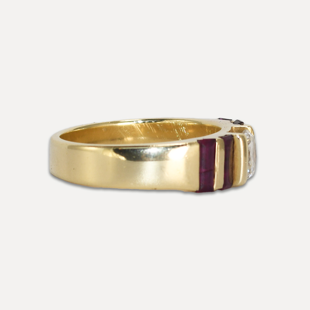 14K Yellow Gold Ruby & Diamond Ring 0.90ct - Image 6